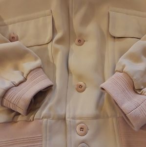 Mens tan Riscatto Seta silk jacket, size large